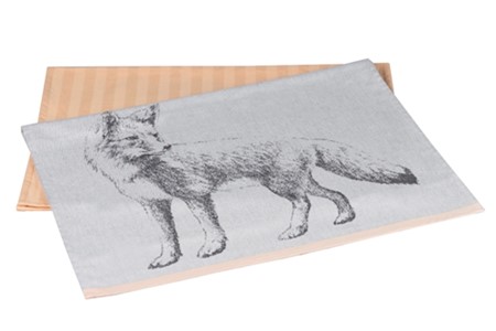 Кухонное полотенце в упаковке 50x70*2 "FOX", бежевый, 100% Хлопок
