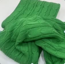 Покрывало вязаное 160х200 "Плед", зелёный