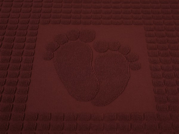 Полотенце для ног повышенной плотности (двойная нить) 50x70 "Feet", бордовый, 100% Хлопок
