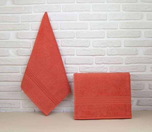 Махровое полотенце 70x140 "RAINBOW", персиковый, 100% Хлопок