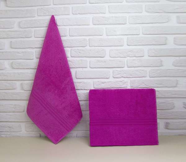 Махровое полотенце 70x140 "RAINBOW", т.розовый, 100% Хлопок