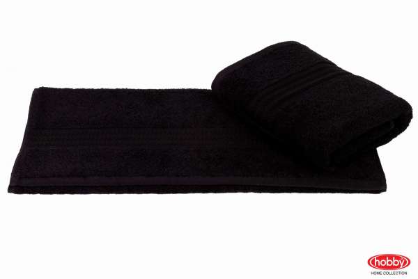 Махровое полотенце 70x140 "RAINBOW", чёрный, 100% Хлопок