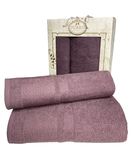 Набор полотенец "ROMA" (50х90+70х140), фиолетовый