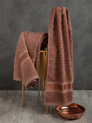 Полотенце махровое 30х50 "Elegans", коричневый