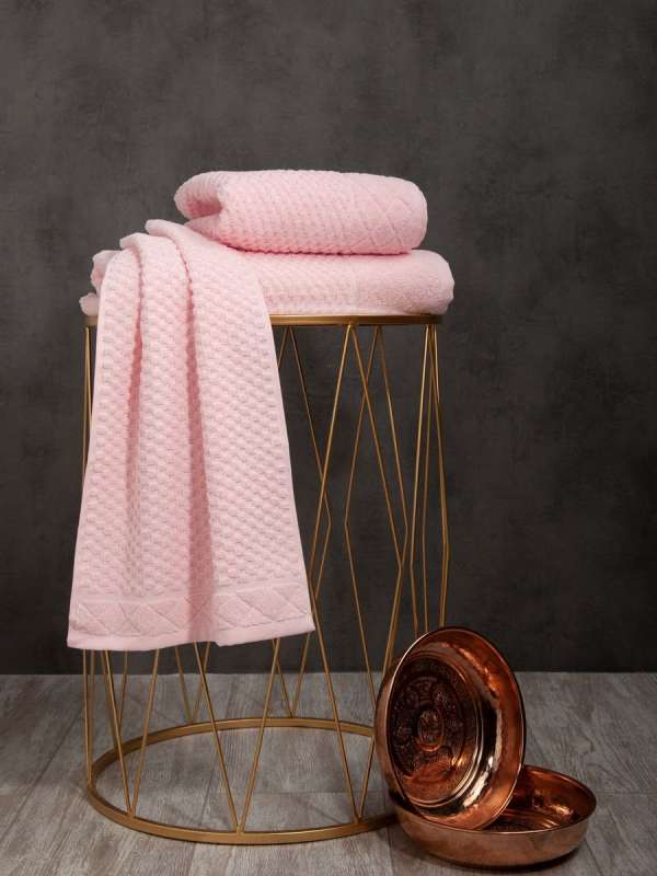Полотенце махровое 90х150 "Лоренцо", розовый