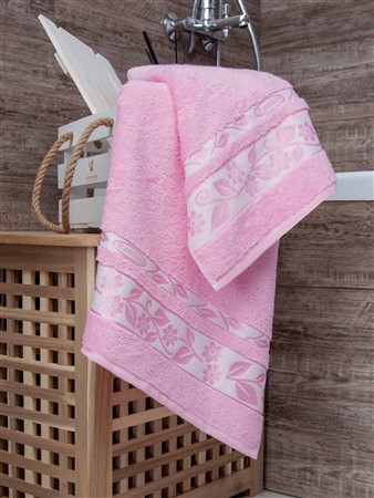 Набор полотенец "Бамбук" (50х90+70х140), розовый